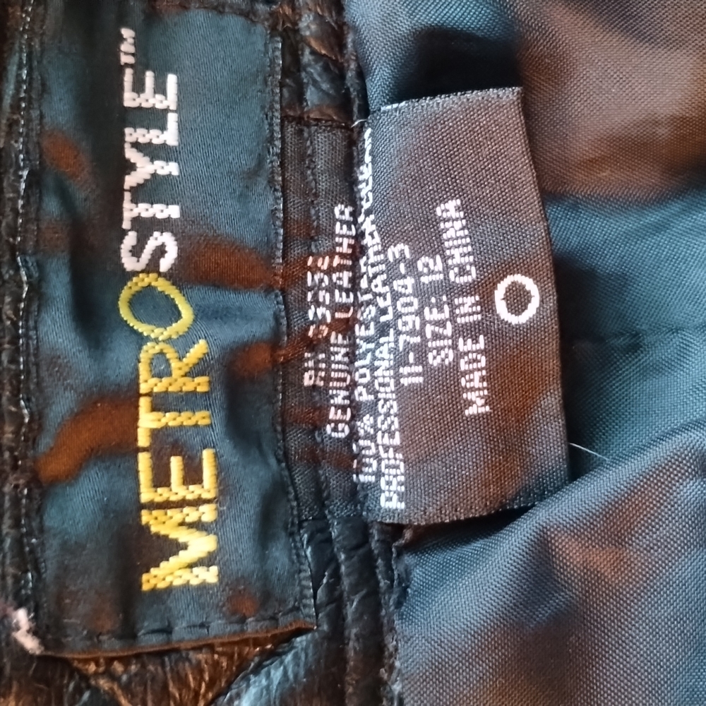 Genuine leather black pants - Picture 2 of 3